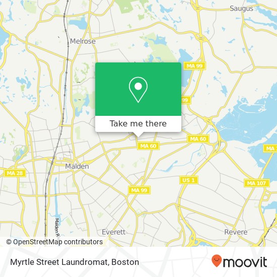 Mapa de Myrtle Street Laundromat