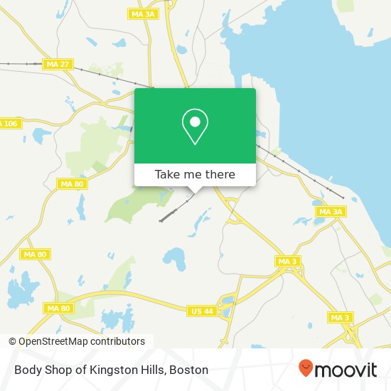 Body Shop of Kingston Hills map