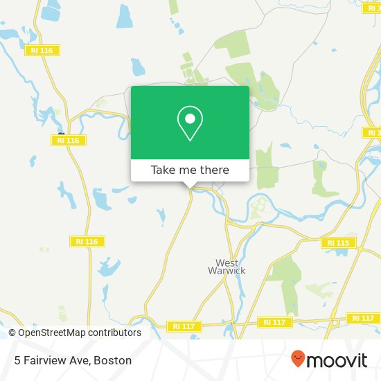 Mapa de 5 Fairview Ave