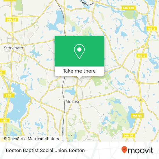 Boston Baptist Social Union map