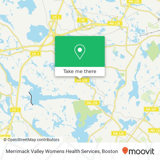 Merrimack Valley Womens Health Services map