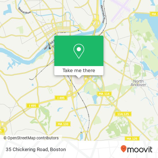 Mapa de 35 Chickering Road