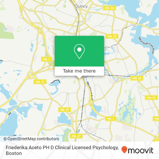 Friederika Aceto PH D Clinical Licensed Psychology map