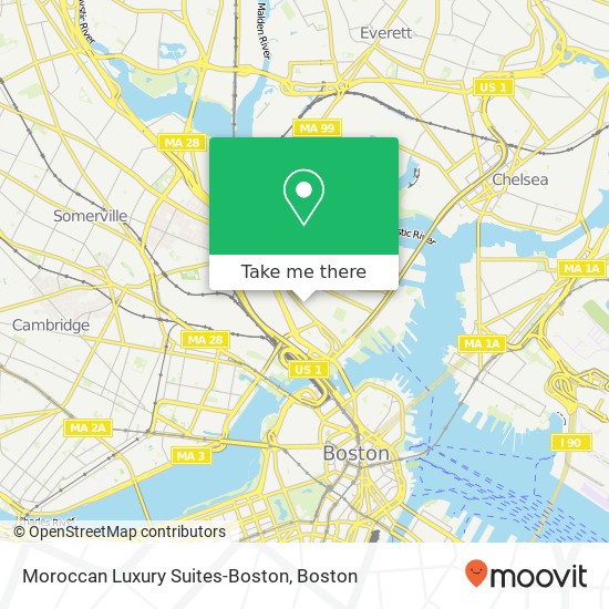 Mapa de Moroccan Luxury Suites-Boston