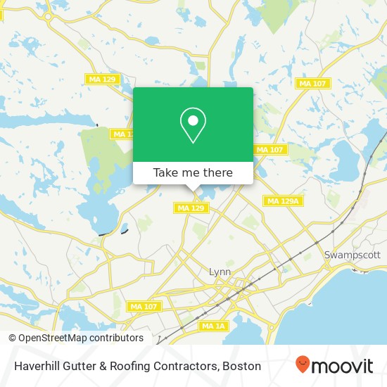 Mapa de Haverhill Gutter & Roofing Contractors