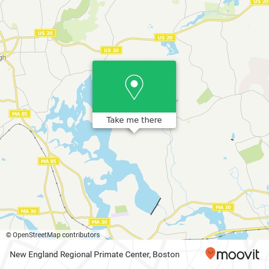 New England Regional Primate Center map