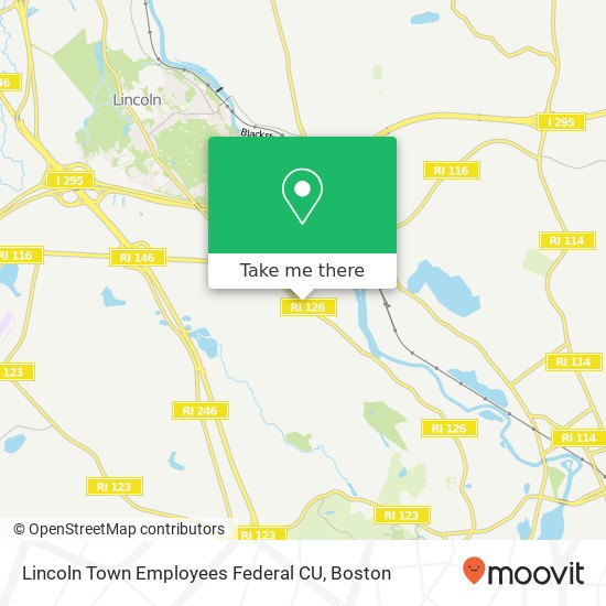 Lincoln Town Employees Federal CU map