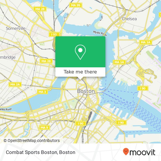 Combat Sports Boston map