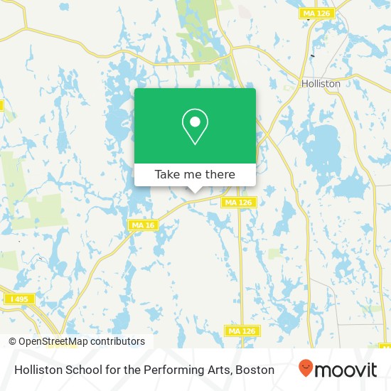 Mapa de Holliston School for the Performing Arts