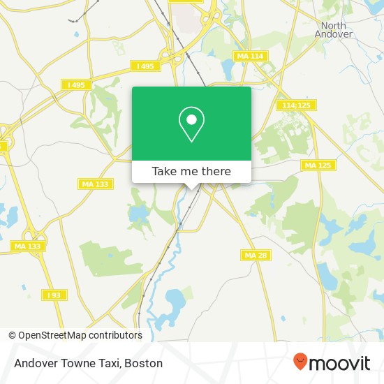 Andover Towne Taxi map