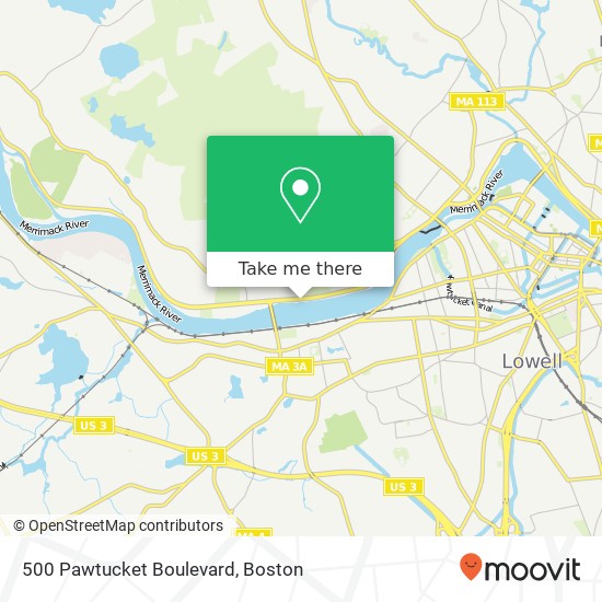 Mapa de 500 Pawtucket Boulevard