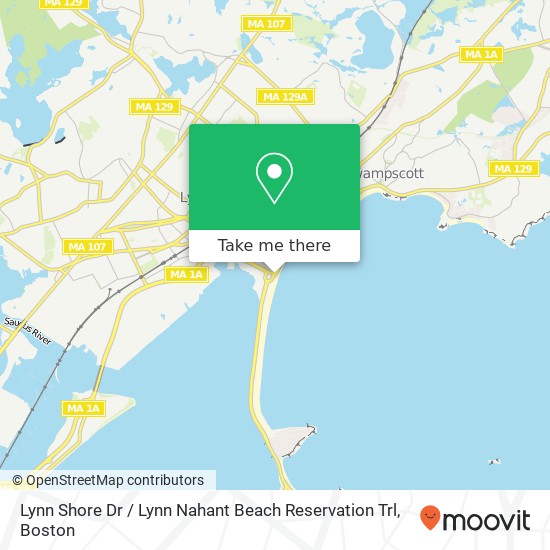 Mapa de Lynn Shore Dr / Lynn Nahant Beach Reservation Trl