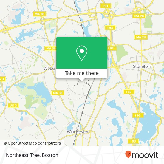 Mapa de Northeast Tree