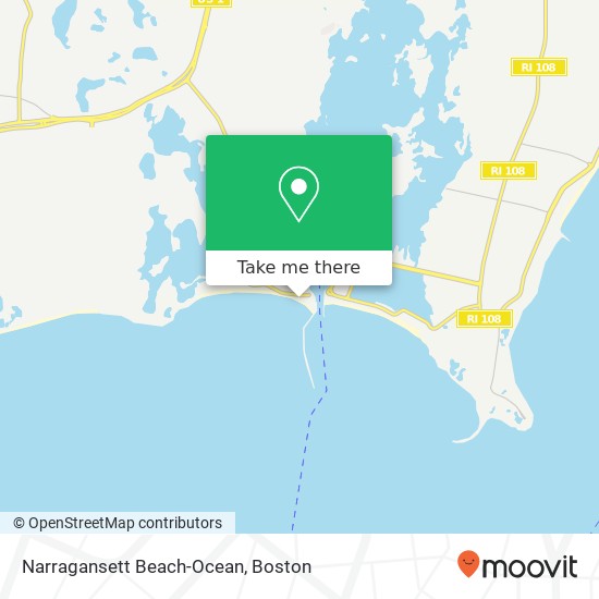 Narragansett Beach-Ocean map