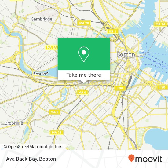 Ava Back Bay map