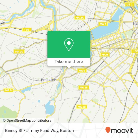 Mapa de Binney St / Jimmy Fund Way