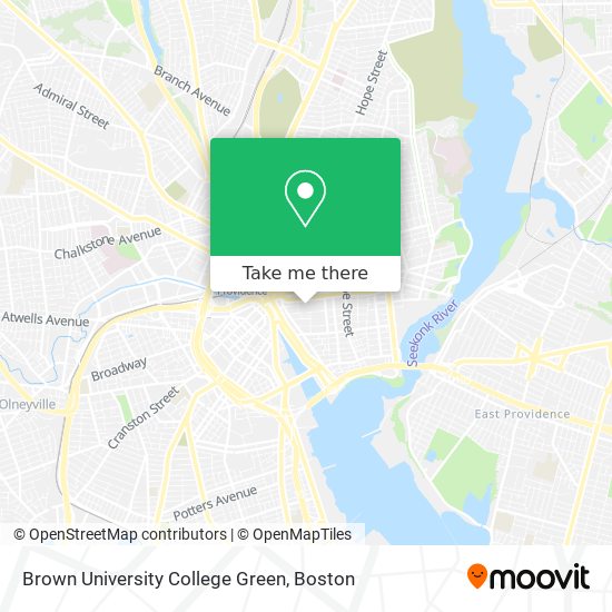 Brown University College Green map