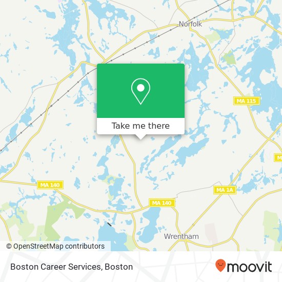 Boston Career Services map