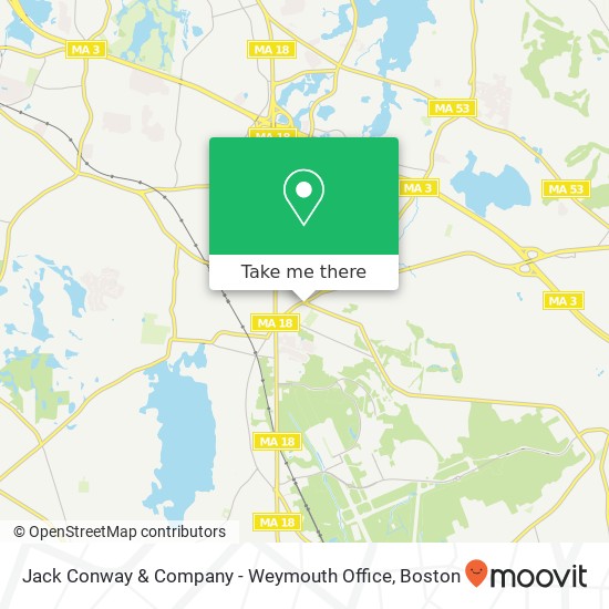 Mapa de Jack Conway & Company - Weymouth Office