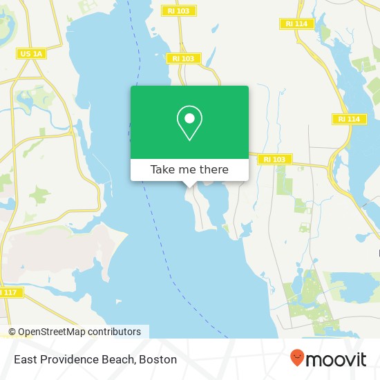 East Providence Beach map