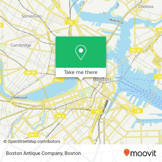 Mapa de Boston Antique Company