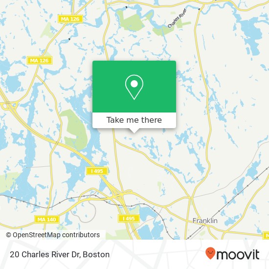 Mapa de 20 Charles River Dr