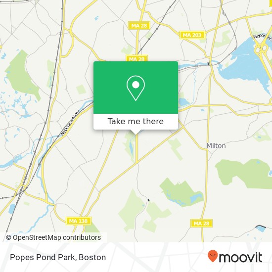 Popes Pond Park map