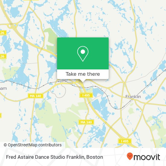 Fred Astaire Dance Studio Franklin map