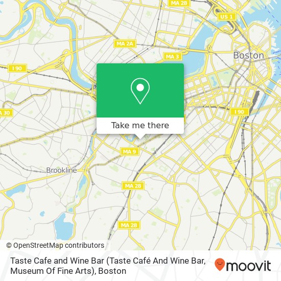 Mapa de Taste Cafe and Wine Bar (Taste Café And Wine Bar, Museum Of Fine Arts)