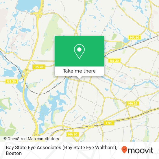 Bay State Eye Associates map