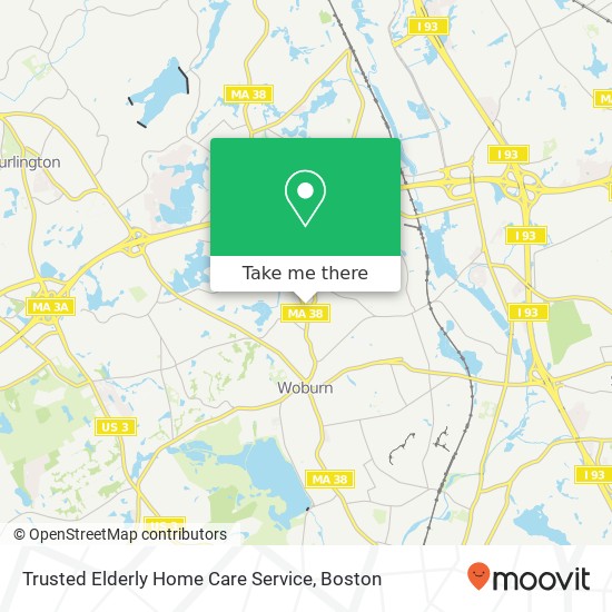 Trusted Elderly Home Care Service map