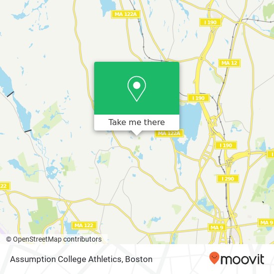 Mapa de Assumption College Athletics