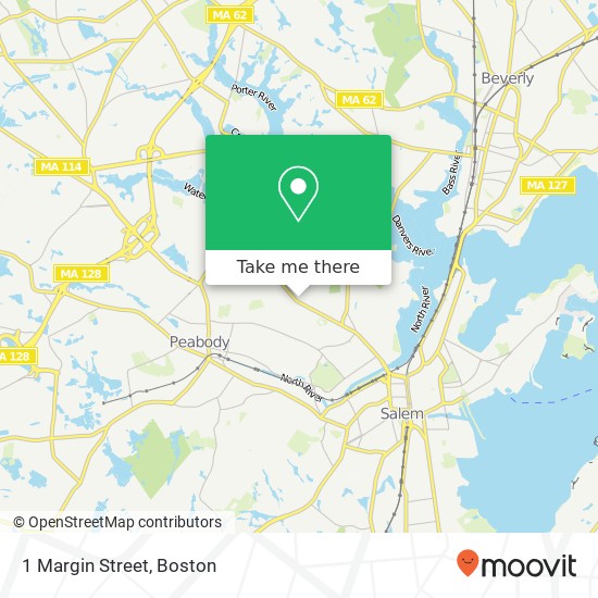 Mapa de 1 Margin Street
