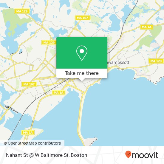 Mapa de Nahant St @ W Baltimore St
