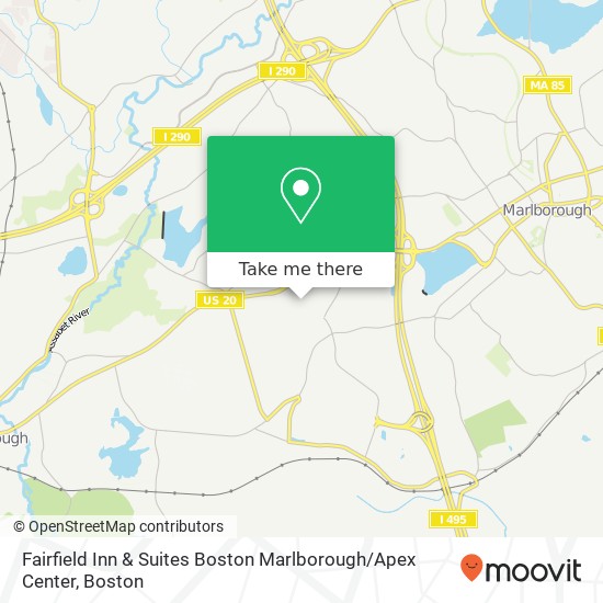 Mapa de Fairfield Inn & Suites Boston Marlborough / Apex Center