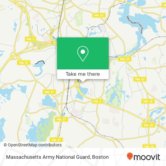 Massachusetts Army National Guard map