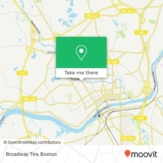 Mapa de Broadway Tire