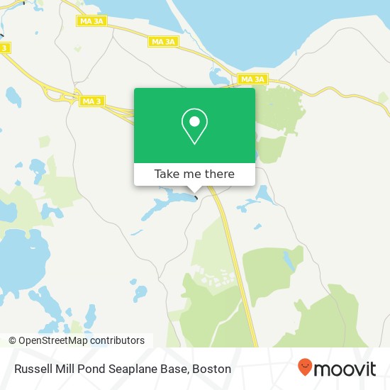 Russell Mill Pond Seaplane Base map