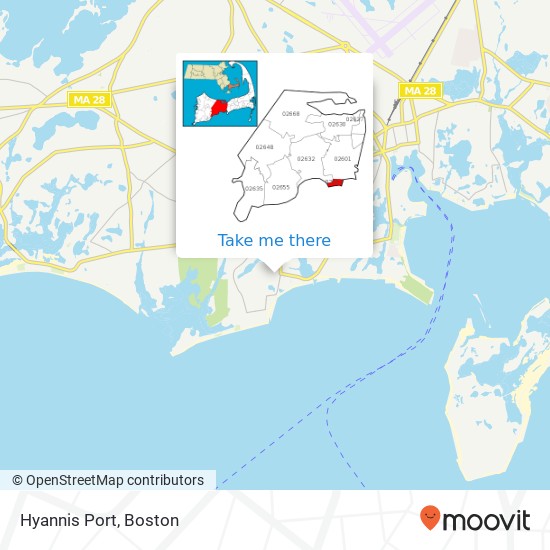 Mapa de Hyannis Port