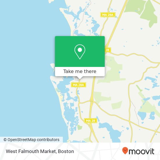 Mapa de West Falmouth Market