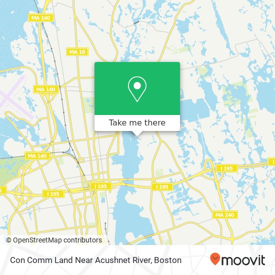 Mapa de Con Comm Land Near Acushnet River