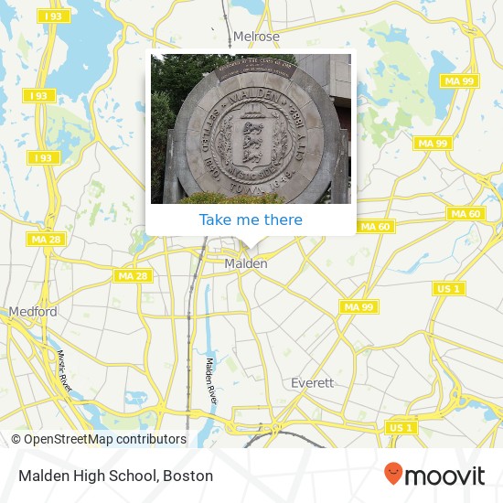 Mapa de Malden High School