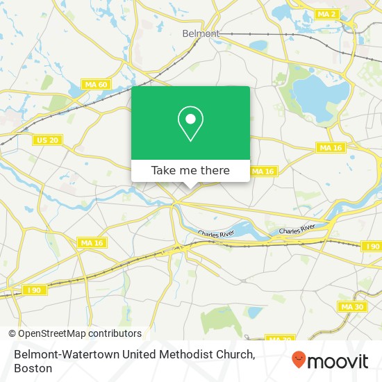 Belmont-Watertown United Methodist Church map