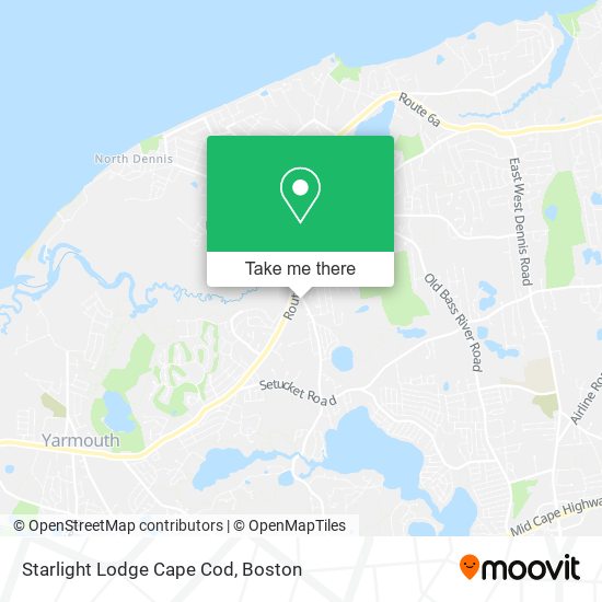 Starlight Lodge Cape Cod map