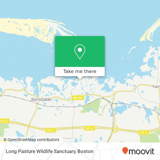 Long Pasture Wildlife Sanctuary map