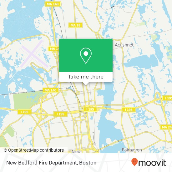New Bedford Fire Department map
