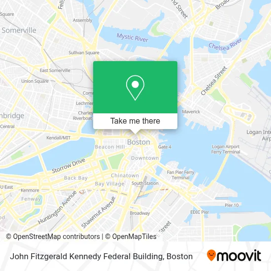 John Fitzgerald Kennedy Federal Building map