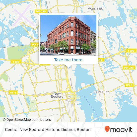 Central New Bedford Historic District map