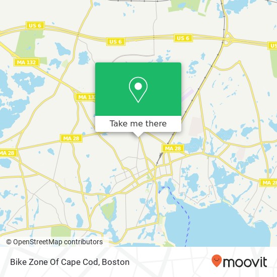 Mapa de Bike Zone Of Cape Cod