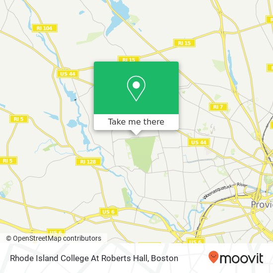 Rhode Island College At Roberts Hall map